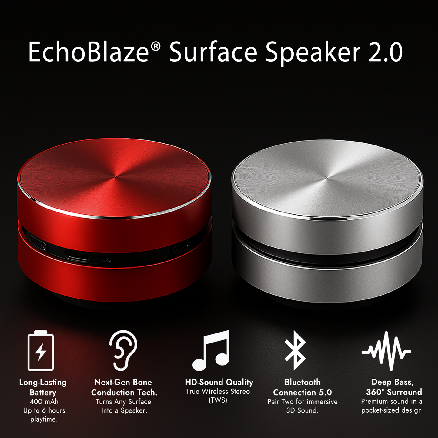 EchoBlaze® Surface Speaker 2.0